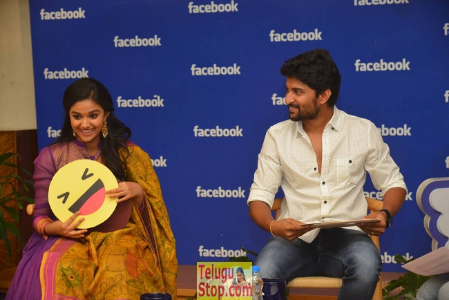 Nani and keerthi suresh at facebook office- Photos,Spicy Hot Pics,Images,High Resolution WallPapers Download