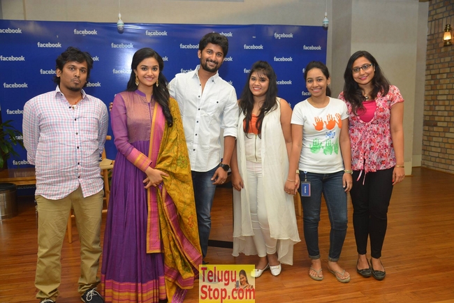 Nani and keerthi suresh at facebook office- Photos,Spicy Hot Pics,Images,High Resolution WallPapers Download