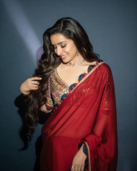 Shraddha kapoor is trending on instagram in red outfit image-Shraddha, Shraddha Kapoor, Shraddhakapoor Photos,Spicy Hot Pics,Images,High Resolution WallPapers Download