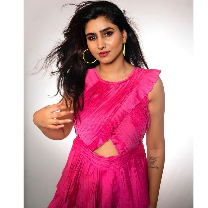 Varshini sounderajan is radiating beauty in a pink dress-Actressvarshini Photos,Spicy Hot Pics,Images,High Resolution WallPapers Download