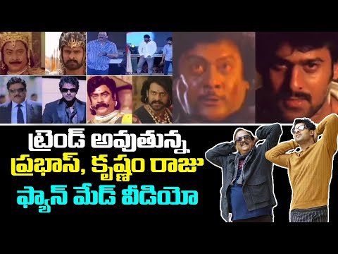  Prabhas Krishnam Raju Viral Video Krishnam Raju Watching Prabhas Movie-TeluguStop.com