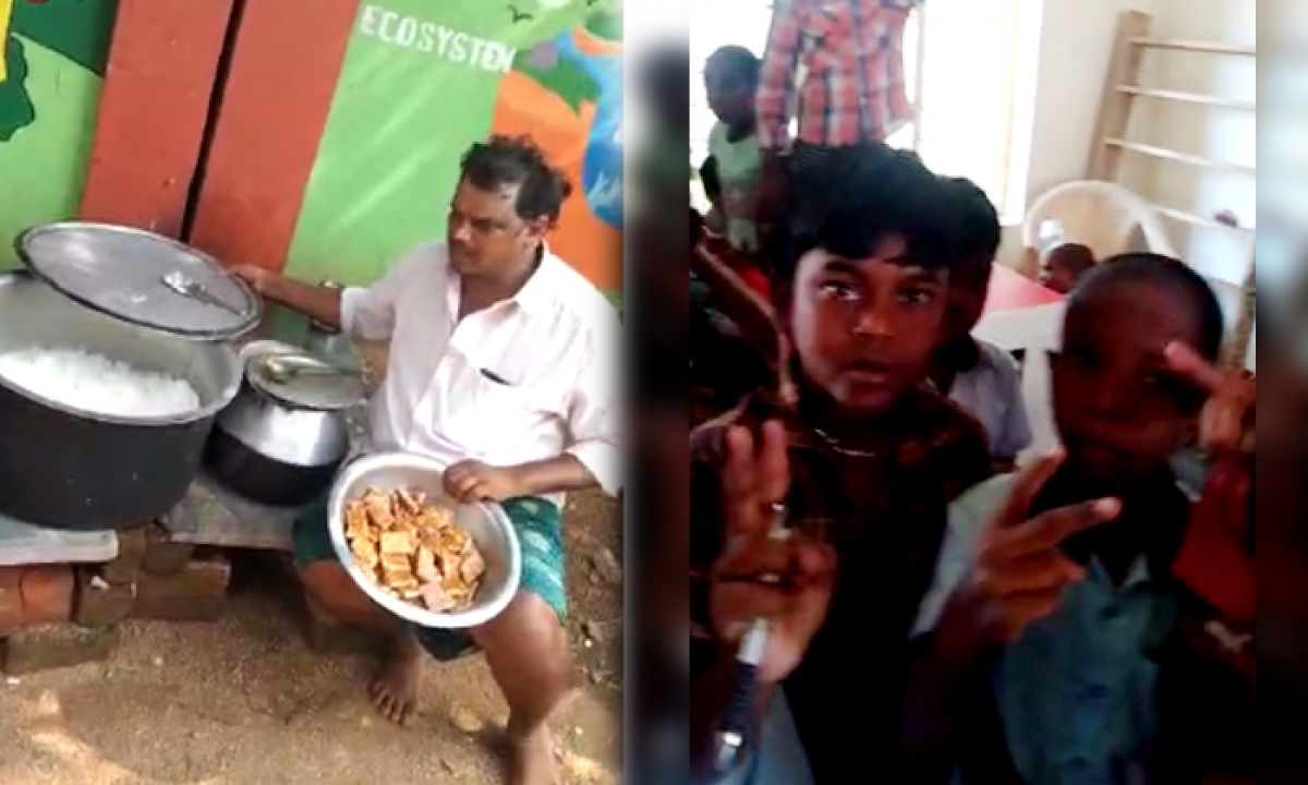  Worms In The Rice Eaten By Anantapur District Primary School Students-TeluguStop.com