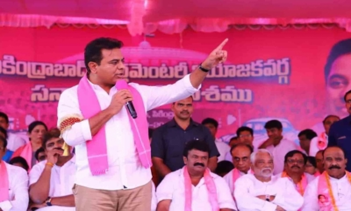  Bjp Leaders Are Cousin Brothers Of Goebbels Claims Ktr-TeluguStop.com