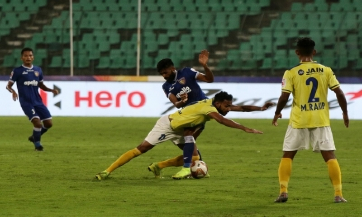  Gomes Penalty Save Helps Kerala Blasters Secure Point Vs Chennaiyin-TeluguStop.com