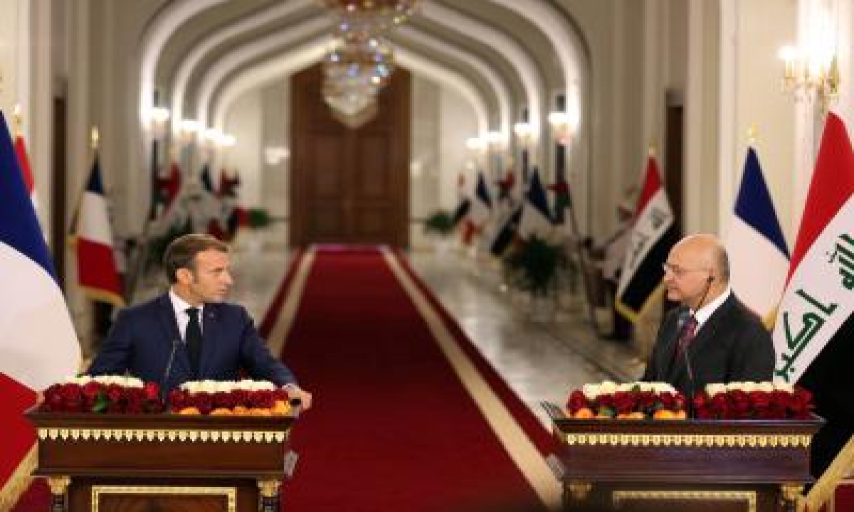  Iraqi, French Presidents Call For Reducing Regional Tension-TeluguStop.com
