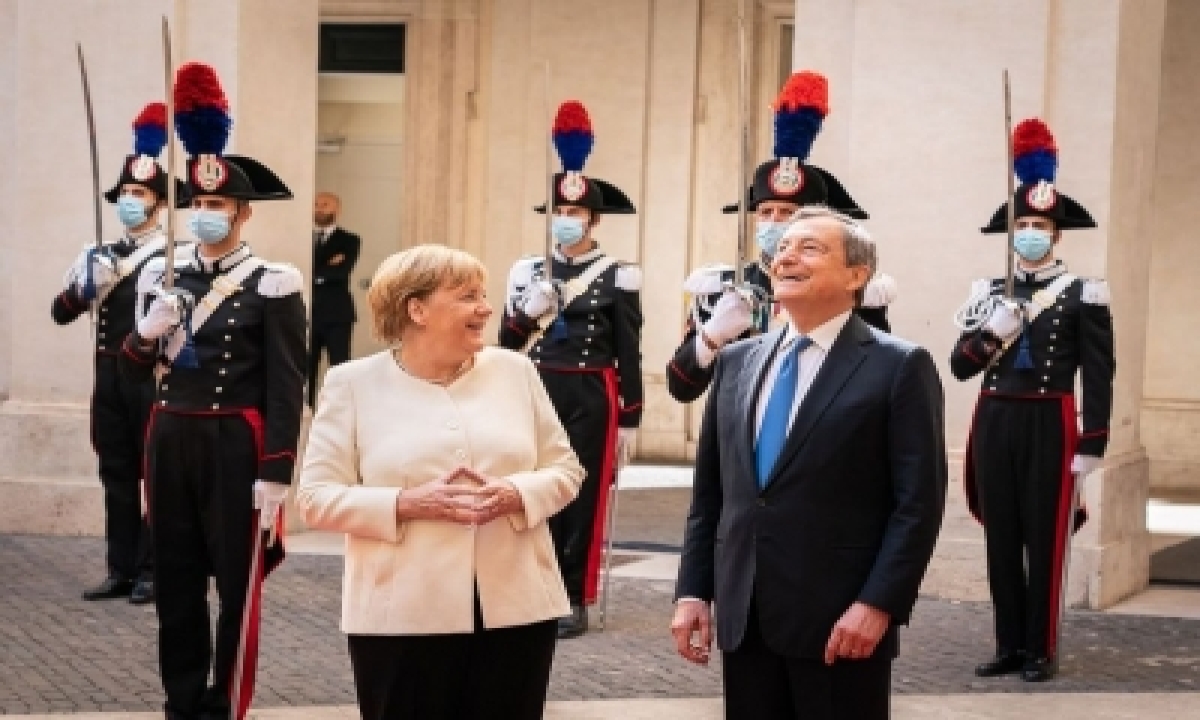  Italian Pm Thanks Merkel For Shaping Eu’s Future  –   International,-TeluguStop.com