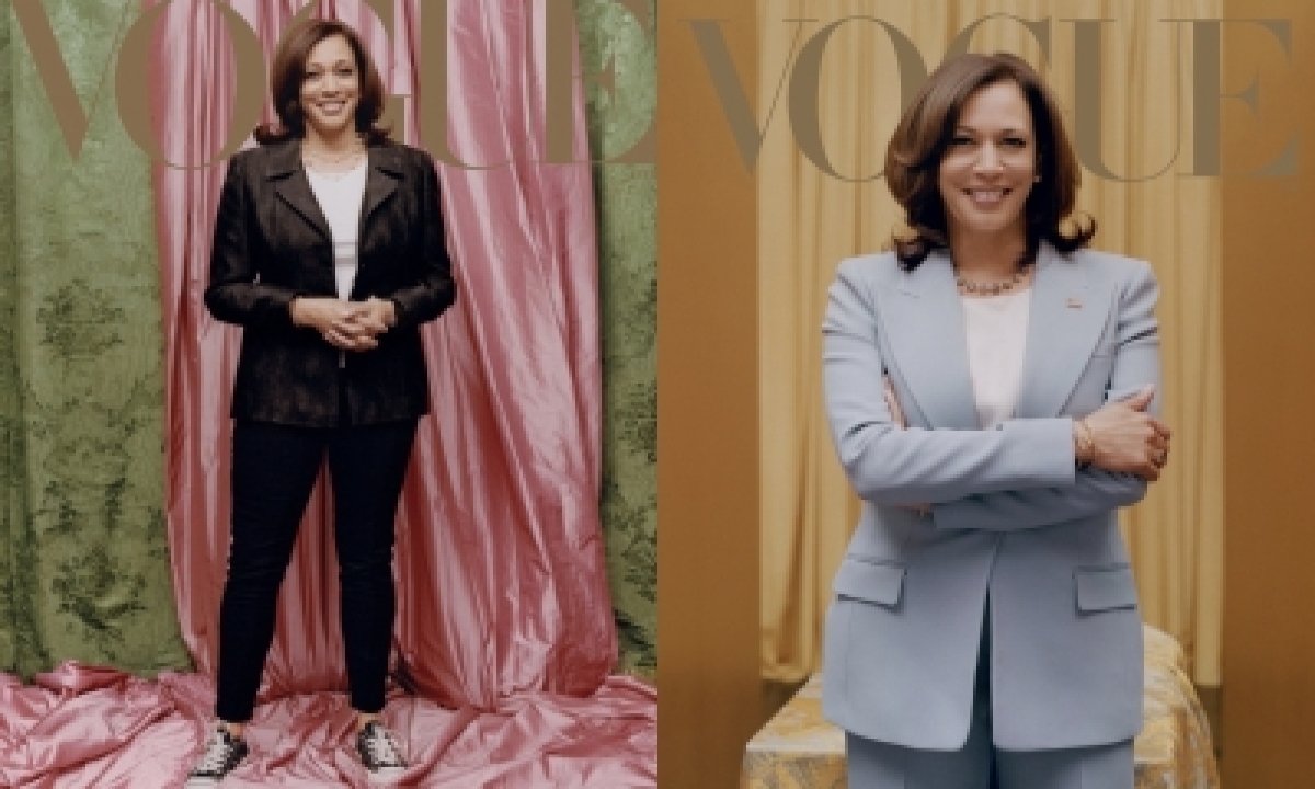 Pink Or Blue, Casual Or Formal? Vogue Goes Rogue With Kamala Harris Cover Pictur-TeluguStop.com