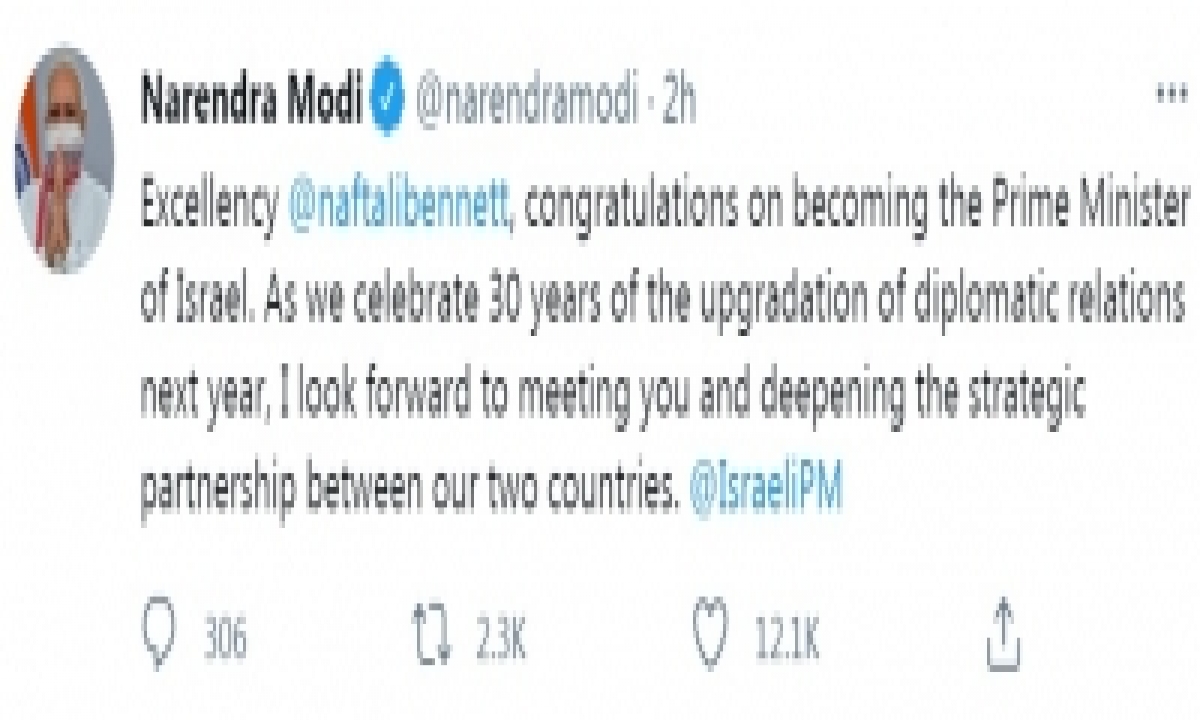  Pm Modi Expresses Gratitude For Netanyahu, Congratulates Bennett-TeluguStop.com