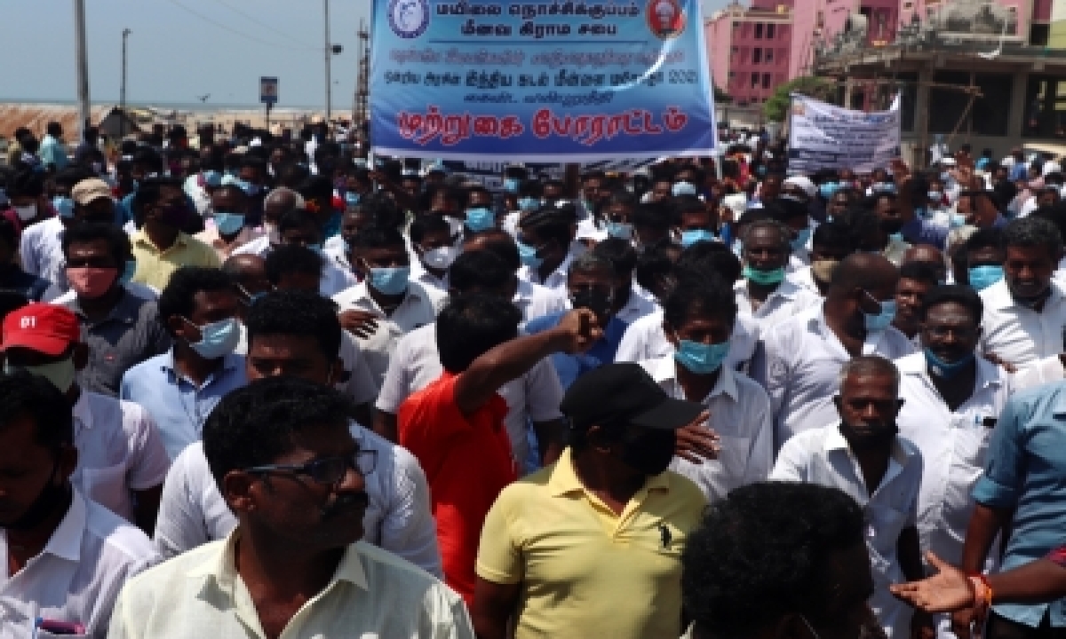  Protest Held In Tn Against Arrest Of Fishermen By Sri Lankan Navy-TeluguStop.com