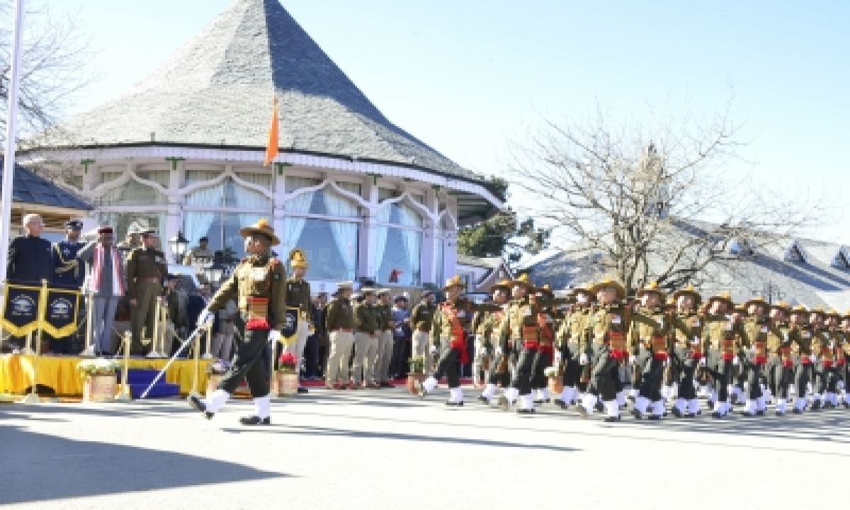  R-day Celebrated In Himachal Amid Chill-TeluguStop.com