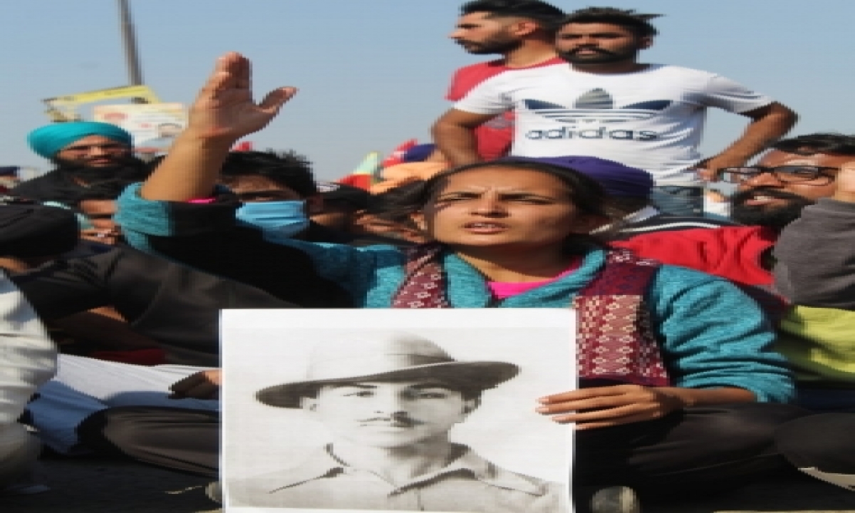  Revolutionary Bhagat Singh’s Spirit Alive Amid Punjab Farmers Protest-TeluguStop.com