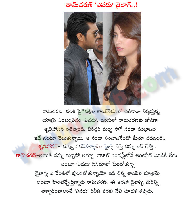 Ram Charan Dialogue In Yevadu Movie - 