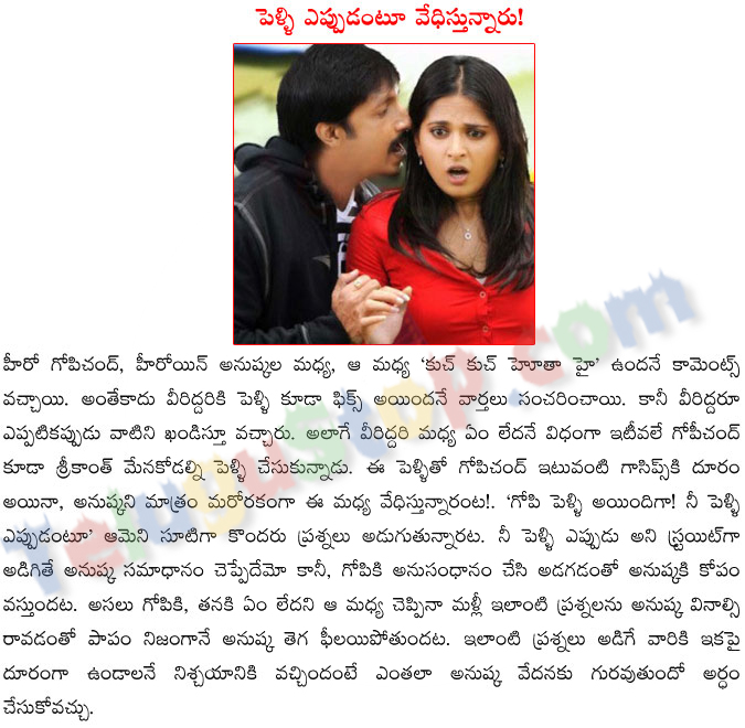 Anushka Faced Problems With Gopichand Marriage - 