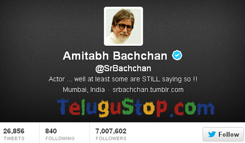  Big B Got 7 Million Followers Now-TeluguStop.com