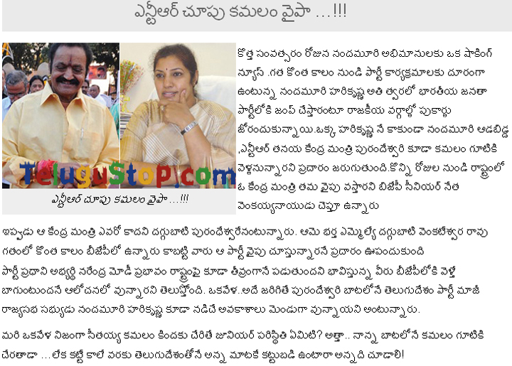 Ntr Family Joins Bjp..? - 