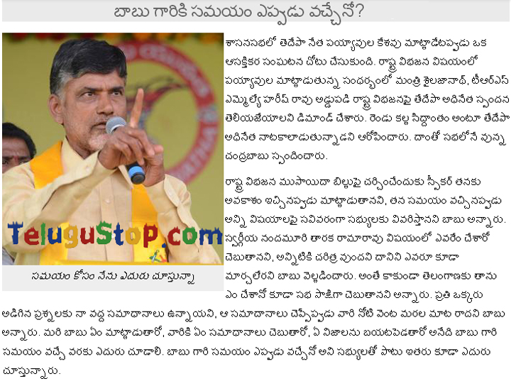 I Am Waiting For The Time To Speak In Assembly: Chandrababu - 