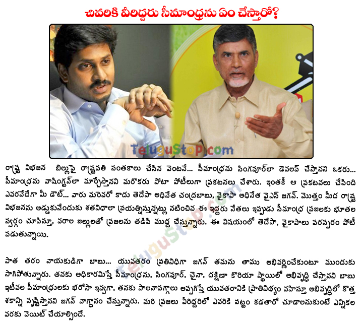 Chandrababu Or Jagan Who Will Develop Seemandhra? - 