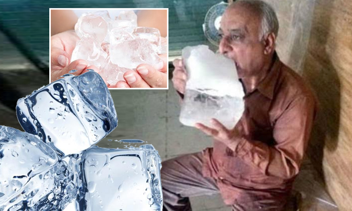  Man Eating Ice Cubes From 30 Years-TeluguStop.com