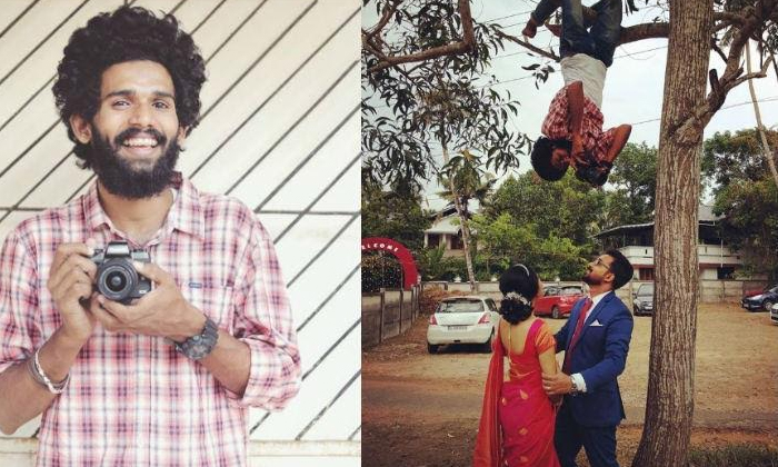  Kerala Photographer Who Shot To Fame By Hanging Upside Down From A Tree-TeluguStop.com