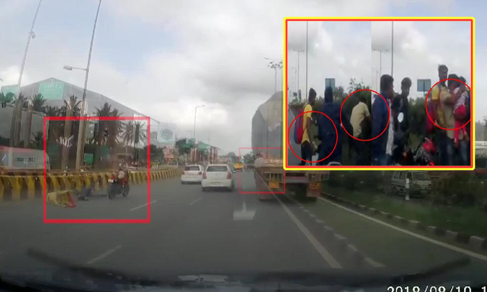 Caught On Cam Miraculous Escape For Child After Horrific Bike Mishap Telugu Caught On Cam Miraculous Escape For Child After Horrific Bike Mishap Telugu-TeluguStop.com