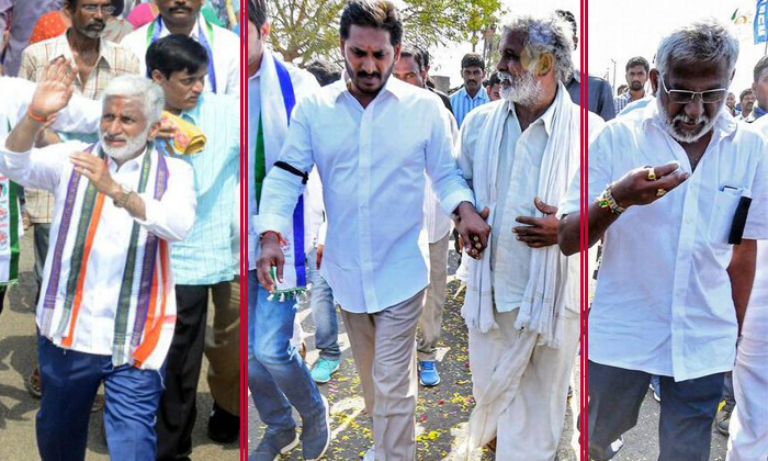  Party Member Following Leader Ys Jagans Padayatra-TeluguStop.com