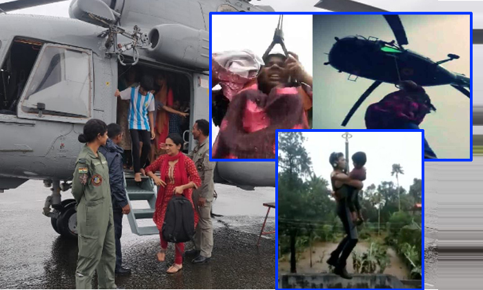  Pilot Who Executed Rooftop Landing During Kerala Flood Rescue Ops-TeluguStop.com