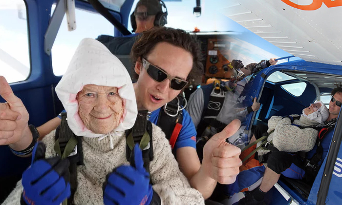  102 Year Old Woman May Just Be The Oldest Skydiver Ever South Australia-TeluguStop.com