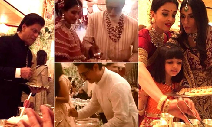 Why Bollywood Stars Serve Food At Ambani Daughter Wedding Why Bollywood Stars Serve Food At Ambani Daughter Wedding-TeluguStop.com