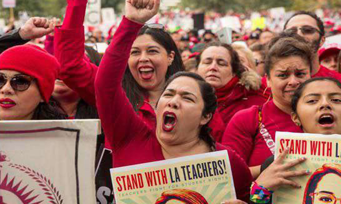  Stand With La Teachers Strike Was Succeeded In America-TeluguStop.com