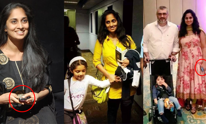  Ajiths Wife Shalini Surprises Fans With Her Phone-TeluguStop.com