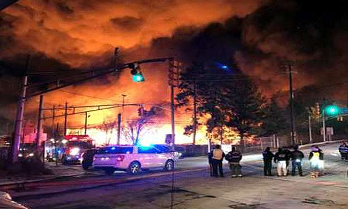  Fire Accident In Usa From New Jersey-TeluguStop.com