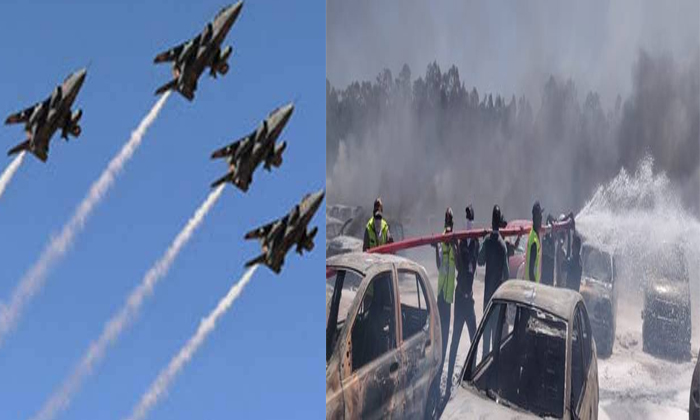  Fire Accident In Aero India Show In Bangalore-TeluguStop.com