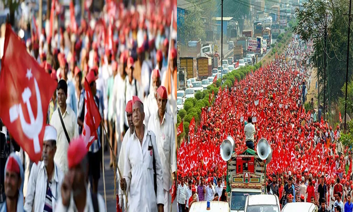  Over 50 000 Farmers Begin Nashik To Mumbai March-TeluguStop.com