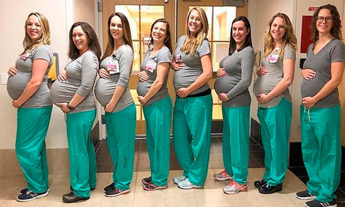  9 Nurses Are Pregnant At Same Hospital At The Same Time-TeluguStop.com