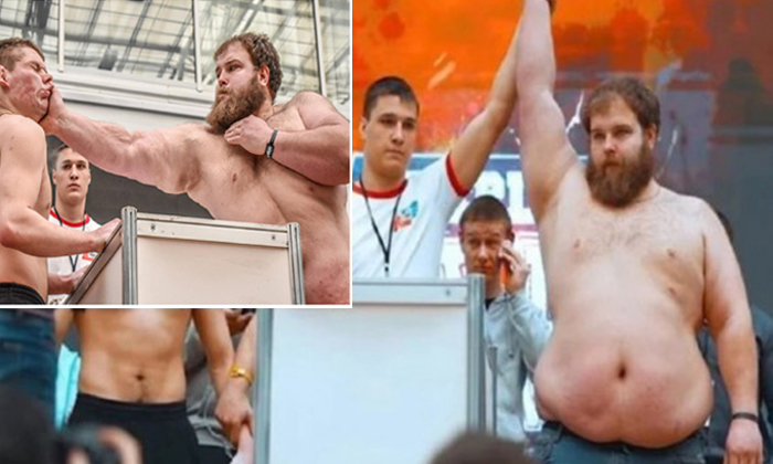  Russian Man Slapping Championship Sees Contestant Knocked Out-TeluguStop.com