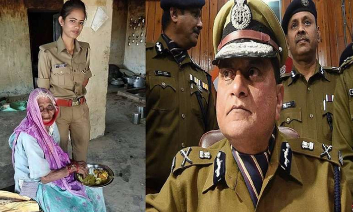  Up Dgp Lauds Woman Constable For Assisting Old Woman-TeluguStop.com