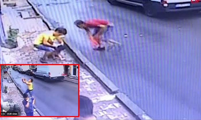  Baby Falls From Second Floor Caught By Teenager Hair Raising Video-TeluguStop.com