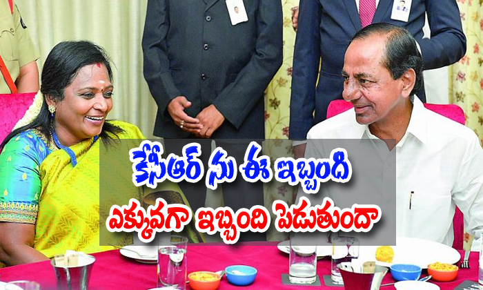  The Kcr Getting Problem With The New Governortamilisai-TeluguStop.com