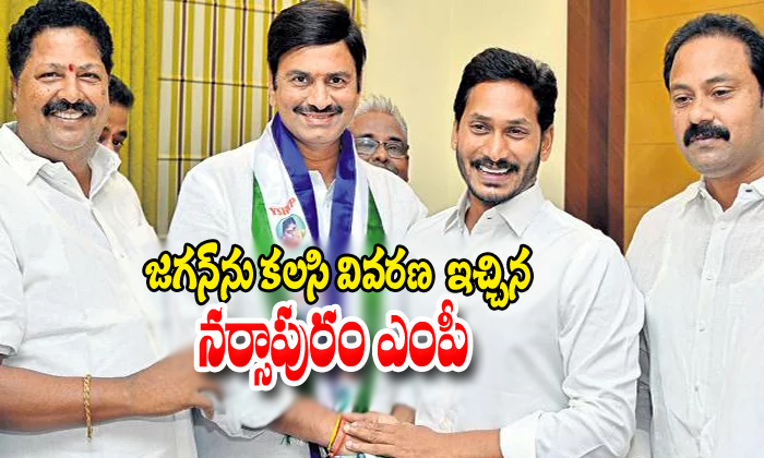  Narasapuram Mp Raghurama Krishanam Raju Meets To Jagan-TeluguStop.com