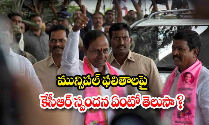  Kcr Happy In Telangana Muncipal Elections Results-TeluguStop.com