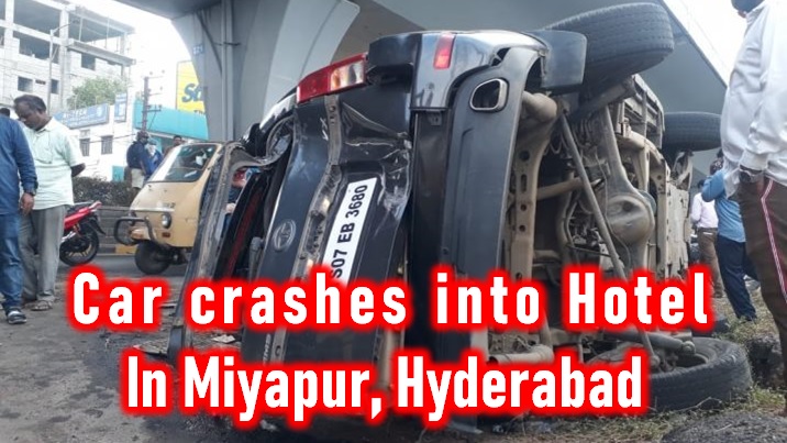  Car Crashes Into Hotel In Miyapur! One Dead-TeluguStop.com