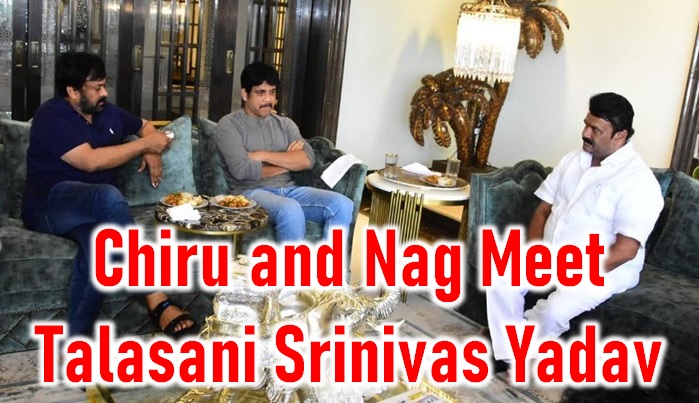  Chiranjeevi And Nagarjuna Meet The Telangana Minister Talasani Srinivas Yadav-TeluguStop.com