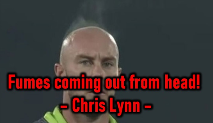  Cricketer Chris Lynn Head Burning? Fumes Come Out From His Head!-TeluguStop.com