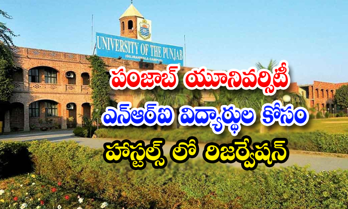  Panjab University To Reserve Hostel Rooms For Nri Students-TeluguStop.com