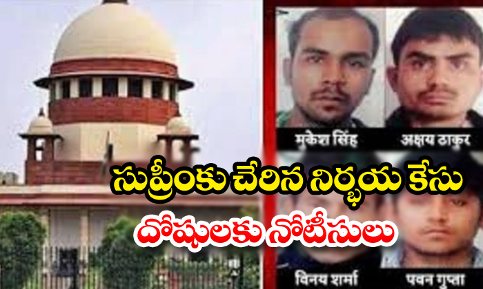  Supreme Court Notice Tonirbhaya Convicts On Centres Plea Against Highcourt Verd-TeluguStop.com