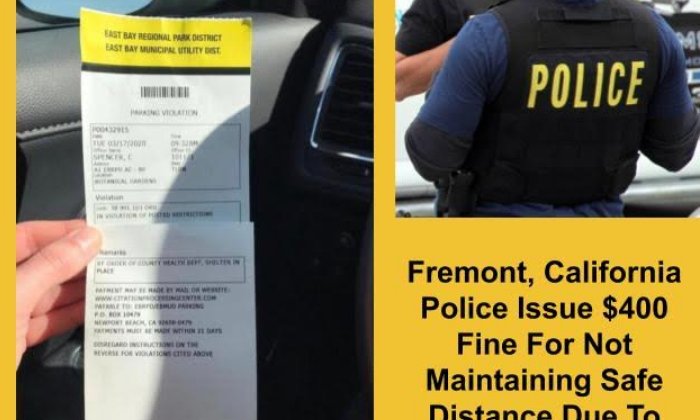 Fremont California Cops Issue 400 Civil Ticket Over Covid-19 Distancing, America-TeluguStop.com
