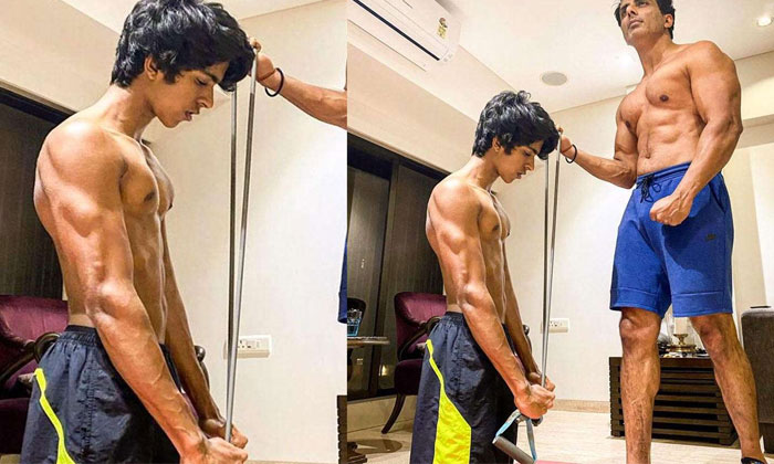  Sonu Sood's Son Eshaan's Pics Are Going Viral, Bollywood, Tollywood, Lock Down,-TeluguStop.com