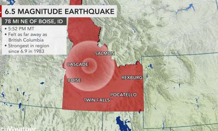 Telugu America, Coronavirus, Covid, Earthquake, Idaho, Magnitude-