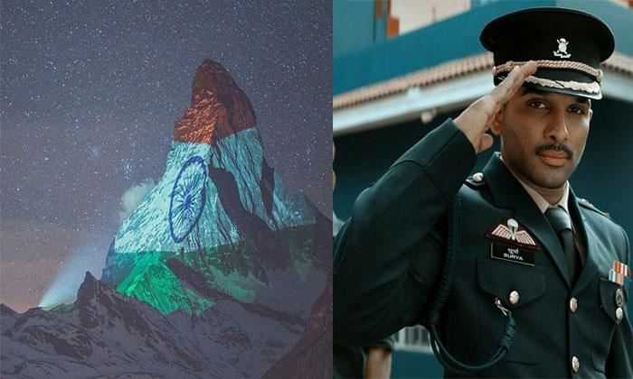  India Flag Displayed On Matterhorn Mountain, Tollywood, Lock Down, Covid-19, Cor-TeluguStop.com