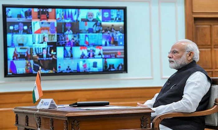  Indian Prime Minister Narendra Modi Video Conference To All States Cm's, India,-TeluguStop.com